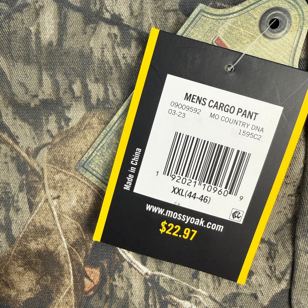 MOSSY OAK Cargo Pants Mens XXL Camo Country DNA Hunting Outdoor NWT - Picture 10 of 15